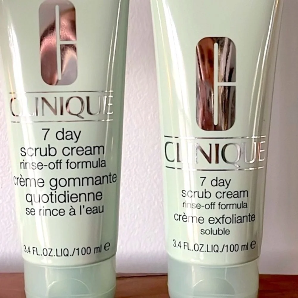 Brand New Set of 2 Clinique 7 Day Scrub Cream Rinse-Off Formula Exfoliant Polish